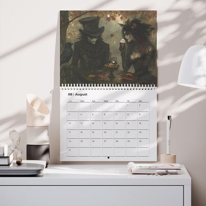 Eerie Victorian Gothic Calendar Dark Art Monthly Planner