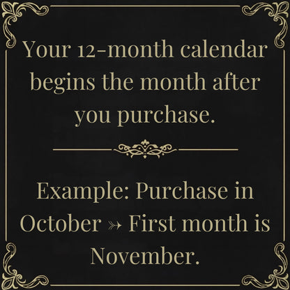 Moody Victorian Calendar 2026 – Dark Aesthetic Wall Calendar