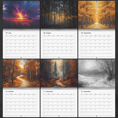 Nature Art Wall Calendar Botanical Home Decor
