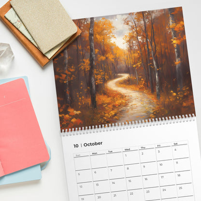 Nature Art Wall Calendar Botanical Home Decor