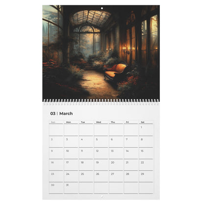 Moody Victorian Calendar 2026 – Dark Aesthetic Wall Calendar
