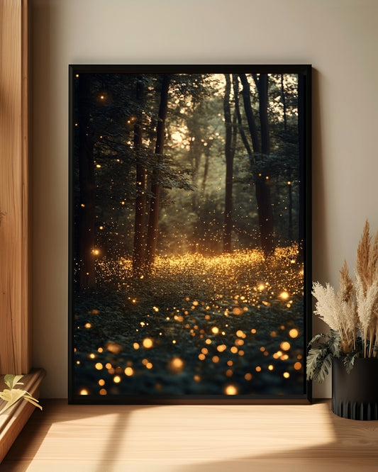 Enchanted Forest Wall Art Print  Dark Maximalist Decor for Home and Office