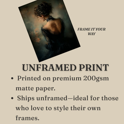 Moody Victorian Woman Wall Art Print
