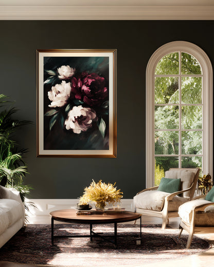 Moody Floral Dark Botanical Wall Art
