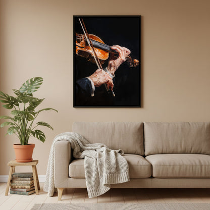 Moody Musician Poster Violin Wall Art Print