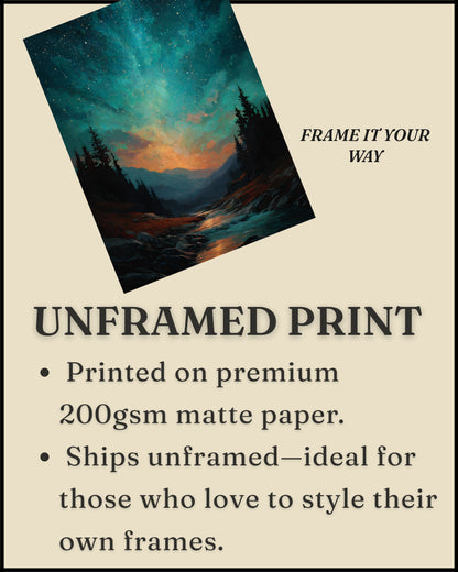 Enchanted Forest Night Sky Wall Art Print