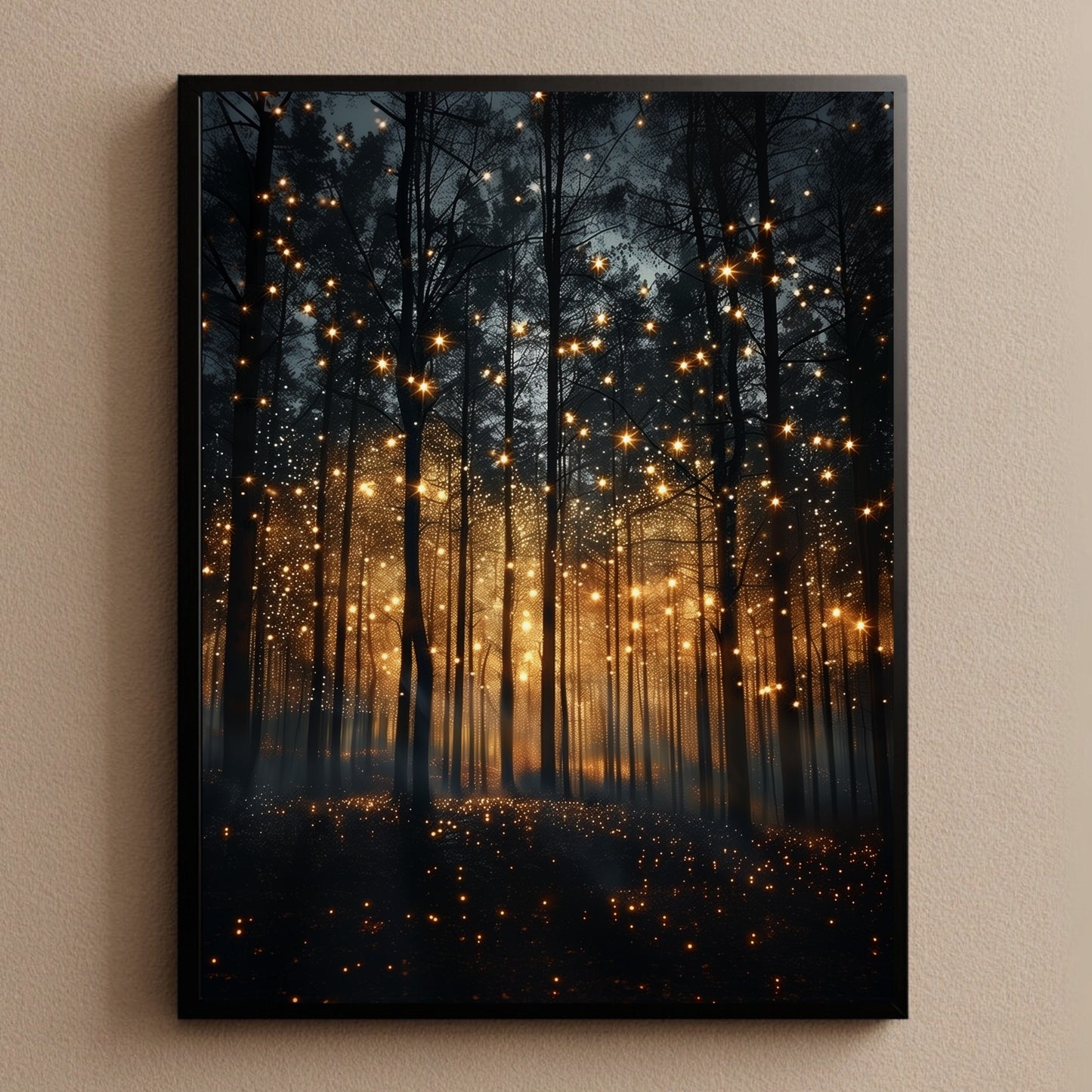 Enchanted Firefly Forest Wall Art - Our signature piece