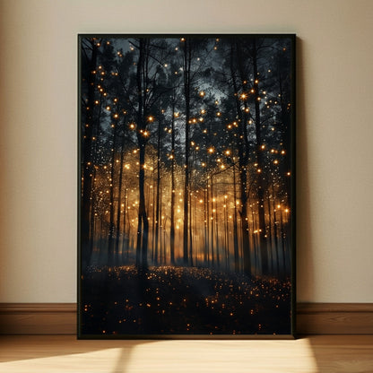 Enchanted Firefly Forest Wall Art - Our signature piece