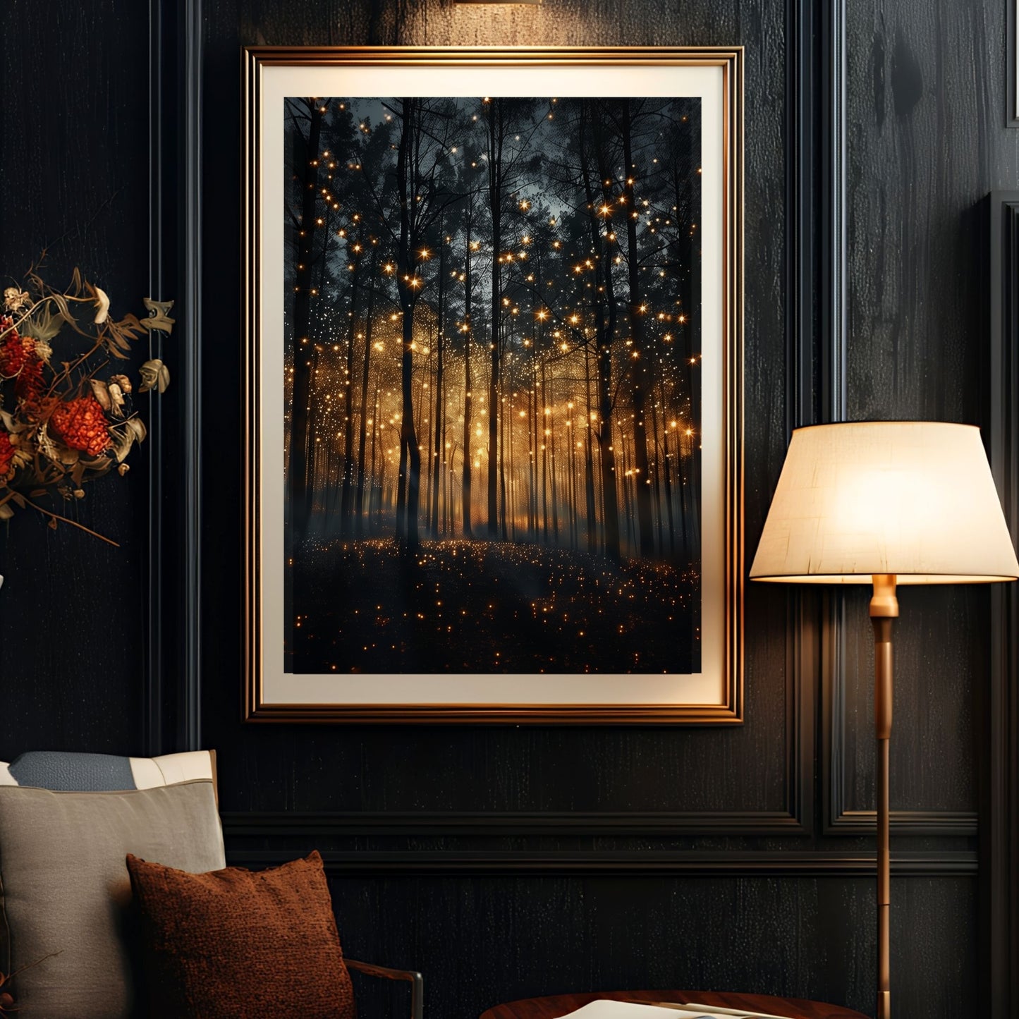 Enchanted Firefly Forest Wall Art - Our signature piece