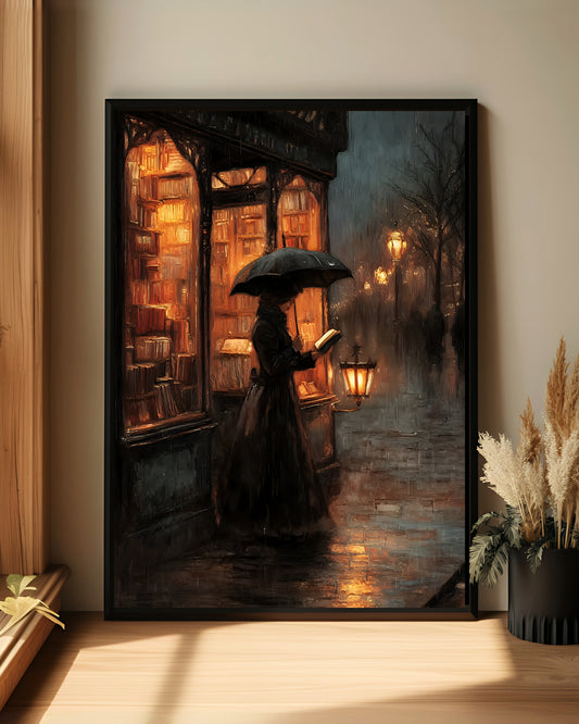 Dark Academia Reading Print (Poster, Canvas, Framed)