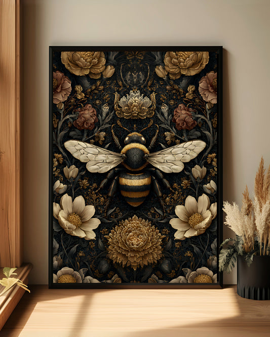 Cottagecore Bee Wall Art (Poster, Canvas, Framed)