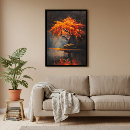 Enchanted Autumn Maple Tree Autumn Wall Art