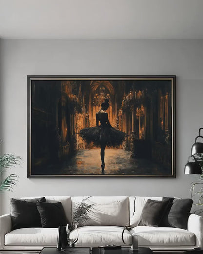 Moody Ballet Dancer Art – Gothic Home Decor | Contemporary Ballet Canvas